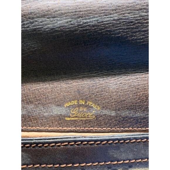 GUCCI Authentic Vintage Canvas Leather Trim Business Portfolio Attache Case - Picture 14 of 16